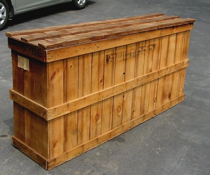 reciclo caja grande de madera